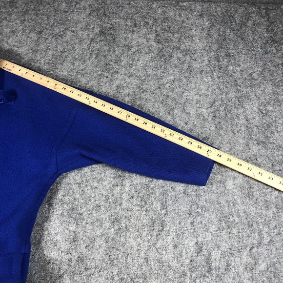 Vintage Steilmann Womens 10 Blue‎ Wool Double Breasted Overcoat 80s - Picture 13 of 15